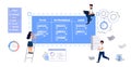Kanban software development outline concept Agile visual project management method