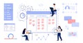 Kanban software development outline concept Agile visual project management method