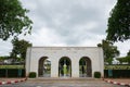 Kanchanaburi, Thailand - Aug 25, 2018 : War Cemetery Don Rak historical monuments of allied prisoners of the World War II. The