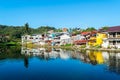 Kanchanaburi, Thailand - December 13, 2017: View of The beautiful E-Thong village, Pilok,Thong Pha Phum National Park, Kanchanabur