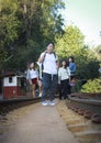 Women visit the Death Railway historical World War 2.