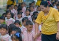 KANCHANABURI THAILAND - JULY 26 : Thai students in candle parade