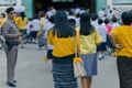 KANCHANABURI THAILAND - JULY 26 : Thai students in candle parade