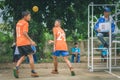 KANCHANABURI THAILAND - JULY 18 :   Unidentified students playin Royalty Free Stock Photo