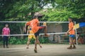 KANCHANABURI THAILAND - JULY 18 :   Unidentified students playin Royalty Free Stock Photo