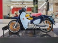 KANCHANABURI,THAILAND-OCTOBER 31, 2020 : Honda Super Cub C 125 Motorcycle classic 125cc. collection on display for sale at Honda