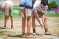 KANCHANABURI THAILAND - OCTOBER 8 : Unidentified Students help