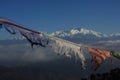 Kanchenjunga mountain view prayer flags