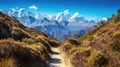 Kanchenjunga National Park of India, UNESCO heritage. AI generated.