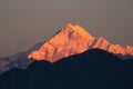 Kanchenjunga peak in early morning light