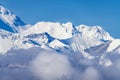 Kanchenjunga snow peak of Himalaya mountains in Shigatse city Tibet Autonomous Region, China Royalty Free Stock Photo