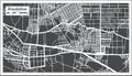 Kandahar Afghanistan City Map in Black and White Color in Retro Style. Outline Map