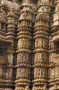 KANDARIYA MAHADEV TEMPLE, Panel with deities and figures in various poses, Western Group, Khajuraho, Madhya Pradesh, UNESCO World