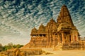 Kandariya Mahadeva Temple, Khajuraho, India-UNESCO world heritage site Royalty Free Stock Photo