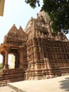 Kandariya Mahadeva Temple, Western Group of Temples, Khajuraho, Madhya Pradesh, India. it`s an UNESCO world heritage site Royalty Free Stock Photo