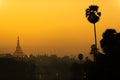 Kandawgyi Lake is one of the two major lakes in Yangon, Myanmar, located east of the Shwedagon Pagoda Royalty Free Stock Photo