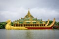 karaweik palace hotel in kandawgyi lake, yangon, myanmar, May-2017 Royalty Free Stock Photo