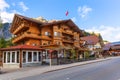 Street view in Kandersteg, mountains, Switzerland