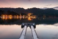 Kandy Lake at Sunrise, Kandy, Sri Lanka, Asia