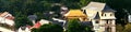 Kandy, Sri Lanka. Aerial view of buddhist temple of the Sacred Tooth Relic Royalty Free Stock Photo