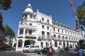 Kandy, Sri Lanka, 03/19/2019: Central Kandy famous Queen`s Hotel in the center of the city Royalty Free Stock Photo