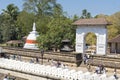 Kandy, Sri Lanka: 03/19/2019: Sri Dalada Maligawa Buddhist shrine housing scared tooth relic of Budda