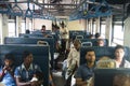 People in the train in Sri Lanka Royalty Free Stock Photo