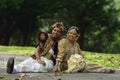 Kandy, Sri Lanka, November 10, 2015: Bride and groom wearing traditional dress