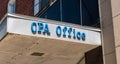 Kane, Pennsylvania, USA May 9, 2023 A CPA Office sign on a building on North Fraley Street