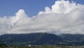 Kaneohe with the Koolau mountains in the background Royalty Free Stock Photo