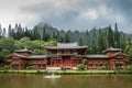 Byodo-in Buddhist temple in Kaneohe, Oahu, Hawaii, USA