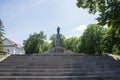 Kanev, Ukraine: 06, June 2020- Territory of the memorial - The grave of Ukrainian poet Taras Shevchenko in Kanev on the Black