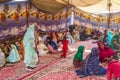 A village wedding in a tent in Jammu and Kashmir
