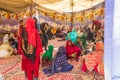 A village wedding in a tent in Jammu and Kashmir