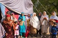 Women and children at a village wedding in Jammu and Kashmir