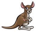 Kangaroo Animals Cartoon Character