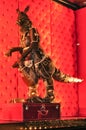 Kangaroo artwork sculpture build up by Louis Vuitton French fashion house displaying at shopfront retail store.