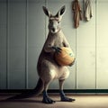 Kangaroo with a balloon want to play with you, Generative AI