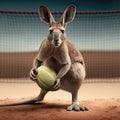 Kangaroo with a balloon want to play with you, Generative AI