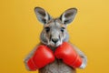 kangaroo boxer, AI generated Royalty Free Stock Photo