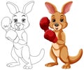 Kangaroo with boxing gloves Royalty Free Stock Photo
