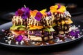 kangaroo burgers on a plate with colorful toppings