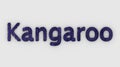 Kangaroo - 3d word violet on white background. render of furry letters. Australia animal, australian emergency, help fire emblem