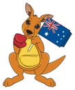 Kangaroo and different object Royalty Free Stock Photo