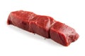 Kangaroo Fillet Raw On White Background. Generative AI Royalty Free Stock Photo