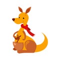 Kangaroo. Funny Alphabet, Animal Vector Illustration Royalty Free Stock Photo