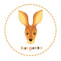 Kangaroo head vector illustration