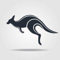 Kangaroo icon isolated on a white background Royalty Free Stock Photo