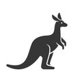 Kangaroo Icon. Logo on White Background. Vector Royalty Free Stock Photo