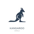 kangaroo icon in trendy design style. kangaroo icon isolated on white background. kangaroo vector icon simple and modern flat Royalty Free Stock Photo
